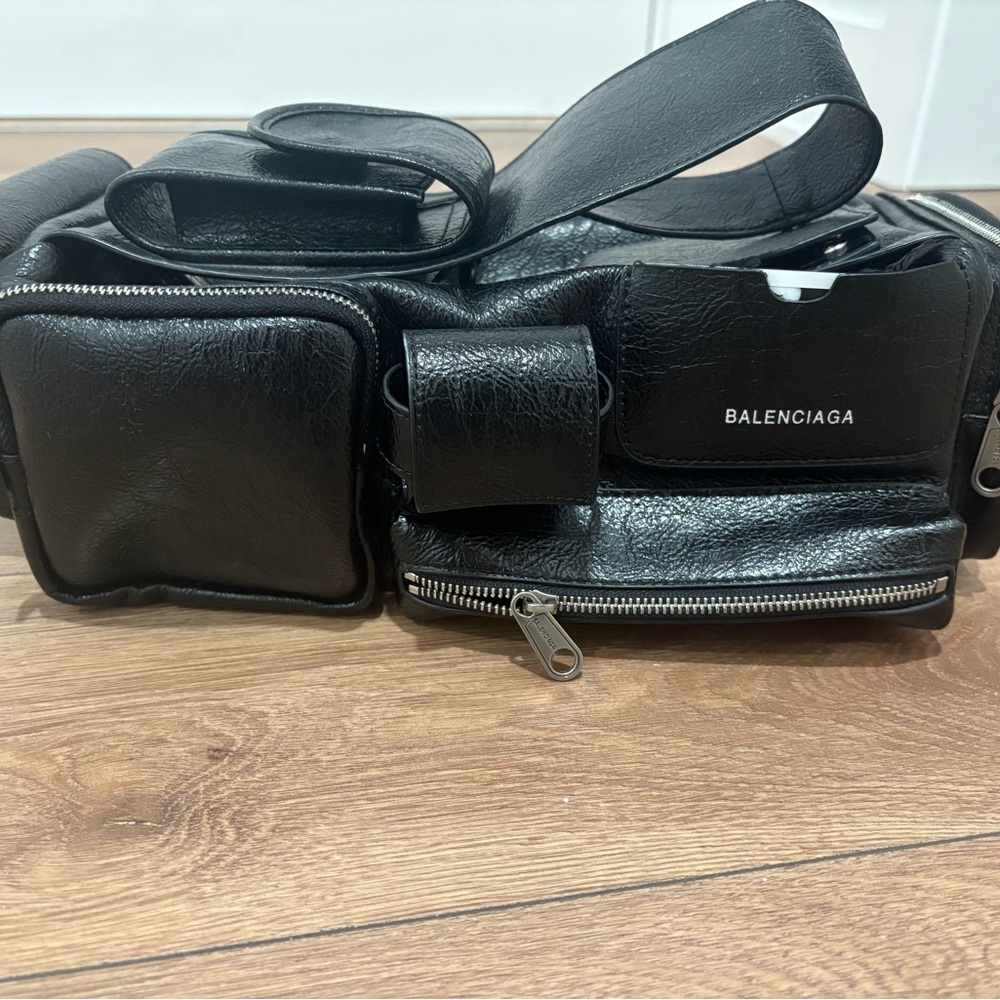 Balenciaga Black Leather Belt Bag